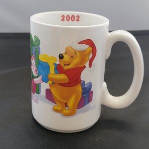 Disney Christmas Mug Winnie The Pooh Piglet Eeyore Tigger Coffee Cup 2002